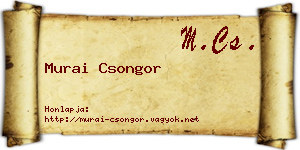 Murai Csongor névjegykártya