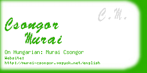csongor murai business card
